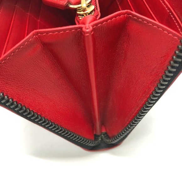 Christian Louboutin Panettone Spike studs Zip Around Long Wallet Leather Black - Picture 3 of 14
